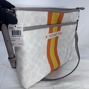 Coach Crossbody Bag in White and Orange